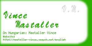 vince mastaller business card